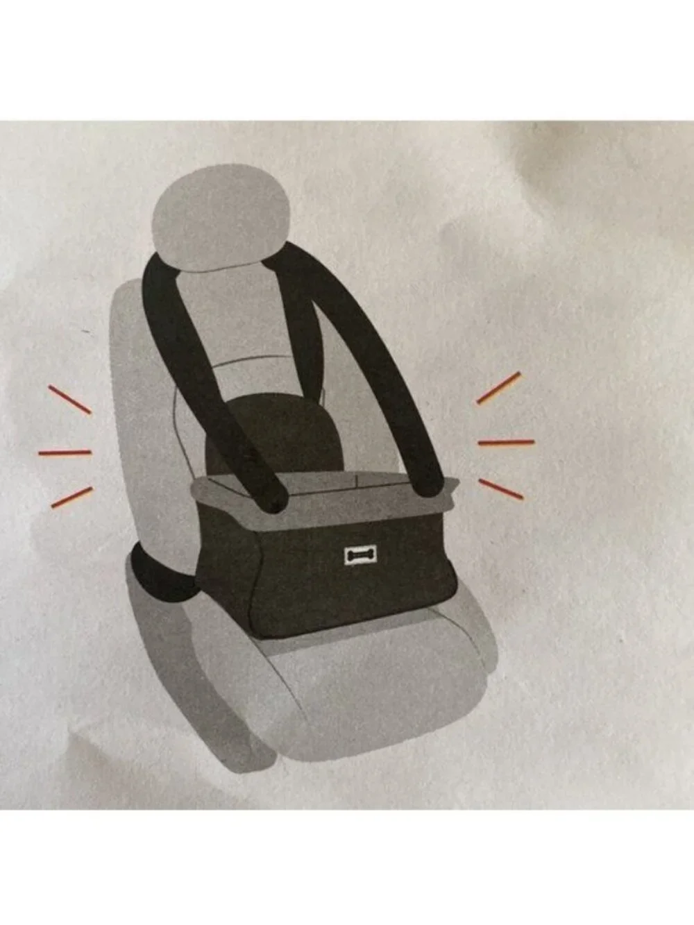 NEW Woof Dog Booster Seat (Color: Grey) For Dogs up to 12‎ LBS